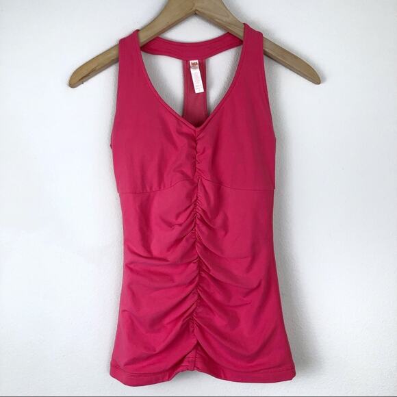 LUCY Ruched Racerback Tank Top XS - Picture 2 of 6